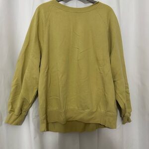 Old navy medium green/yellow crew neck sweatshirt